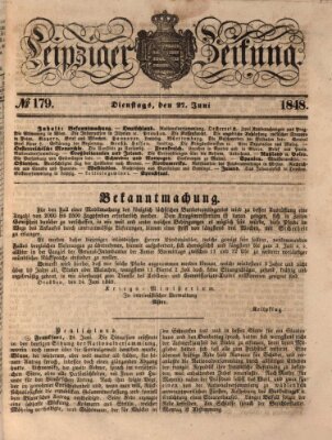 Leipziger Zeitung Dienstag 27. Juni 1848