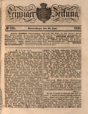 Leipziger Zeitung Donnerstag 29. Juni 1848