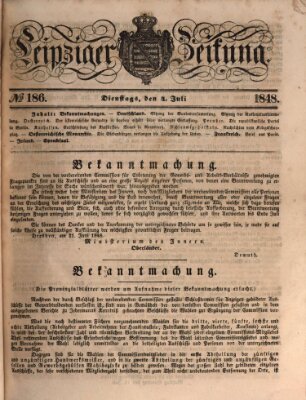 Leipziger Zeitung Dienstag 4. Juli 1848