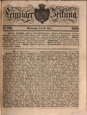 Leipziger Zeitung Montag 10. Juli 1848