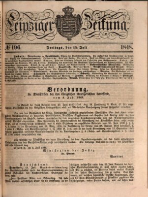 Leipziger Zeitung Freitag 14. Juli 1848