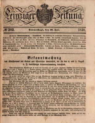 Leipziger Zeitung Donnerstag 20. Juli 1848