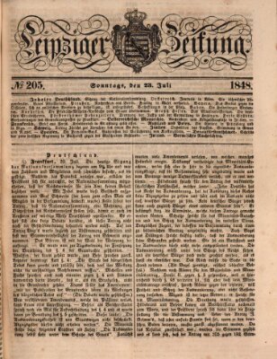 Leipziger Zeitung Sonntag 23. Juli 1848