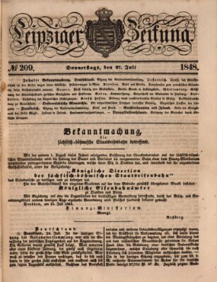 Leipziger Zeitung Donnerstag 27. Juli 1848