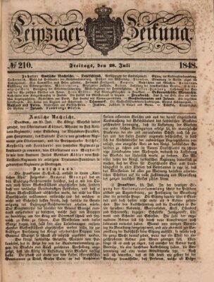 Leipziger Zeitung Freitag 28. Juli 1848