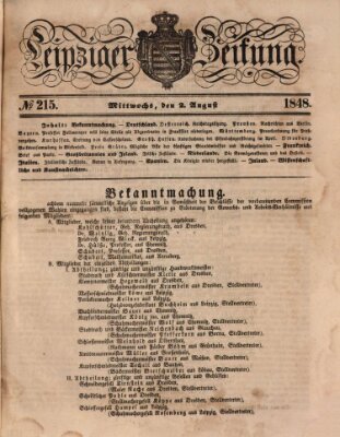 Leipziger Zeitung Mittwoch 2. August 1848