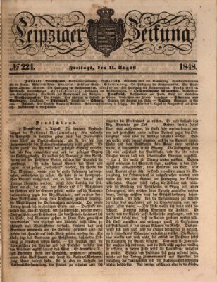 Leipziger Zeitung Freitag 11. August 1848