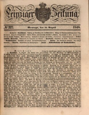 Leipziger Zeitung Montag 14. August 1848