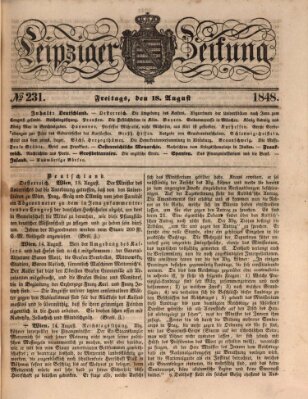 Leipziger Zeitung Freitag 18. August 1848