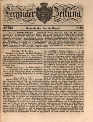 Leipziger Zeitung Samstag 19. August 1848