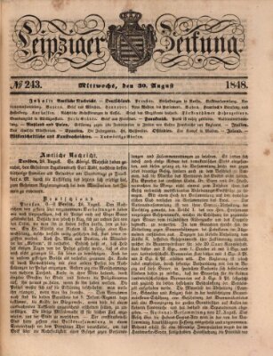 Leipziger Zeitung Mittwoch 30. August 1848