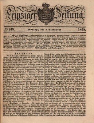 Leipziger Zeitung Montag 4. September 1848