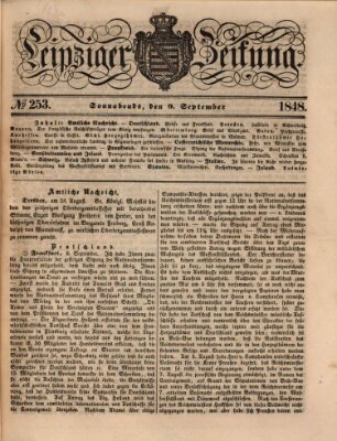 Leipziger Zeitung Samstag 9. September 1848