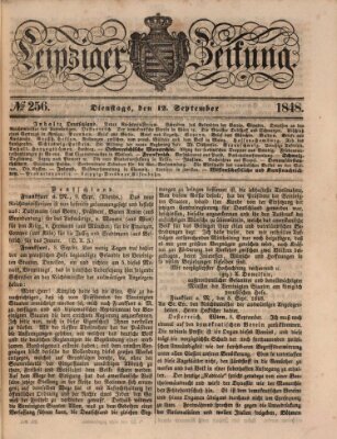 Leipziger Zeitung Dienstag 12. September 1848