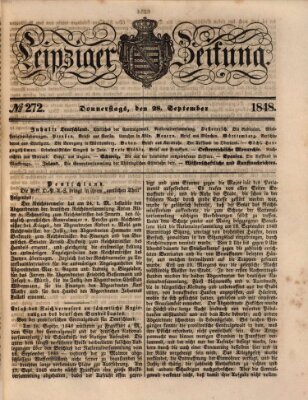 Leipziger Zeitung Donnerstag 28. September 1848