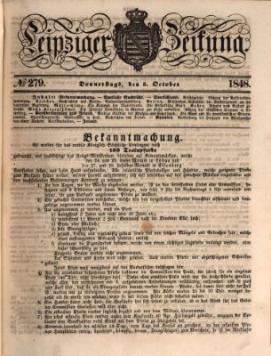 Leipziger Zeitung Donnerstag 5. Oktober 1848