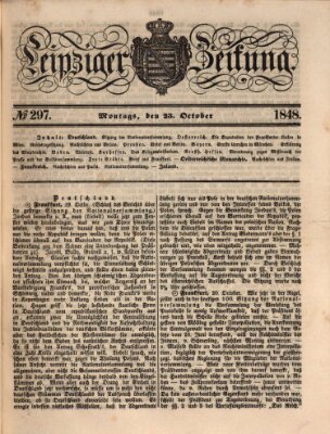 Leipziger Zeitung Montag 23. Oktober 1848