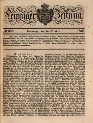 Leipziger Zeitung Sonntag 29. Oktober 1848