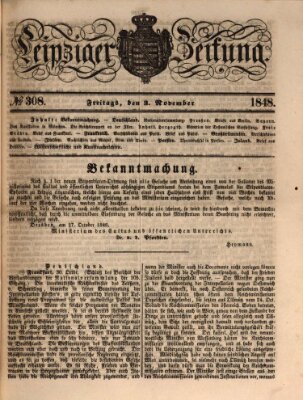 Leipziger Zeitung Freitag 3. November 1848