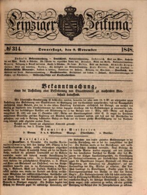 Leipziger Zeitung Donnerstag 9. November 1848