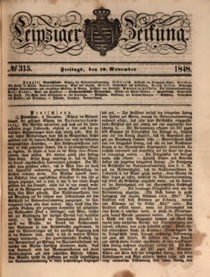 Leipziger Zeitung Freitag 10. November 1848