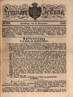 Leipziger Zeitung Dienstag 14. November 1848