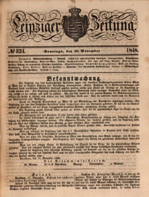 Leipziger Zeitung Sonntag 19. November 1848