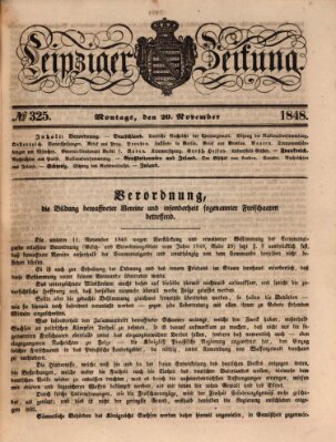 Leipziger Zeitung Montag 20. November 1848