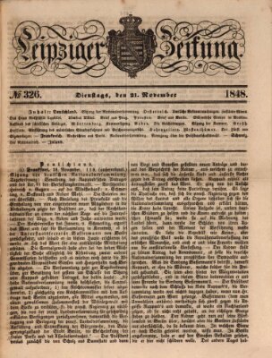 Leipziger Zeitung Dienstag 21. November 1848