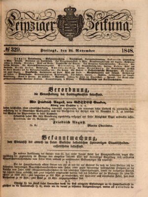 Leipziger Zeitung Freitag 24. November 1848