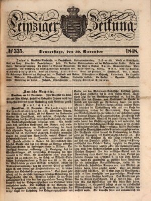 Leipziger Zeitung Donnerstag 30. November 1848