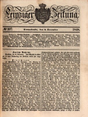 Leipziger Zeitung Samstag 2. Dezember 1848