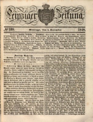 Leipziger Zeitung Montag 4. Dezember 1848