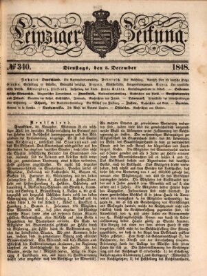 Leipziger Zeitung Dienstag 5. Dezember 1848