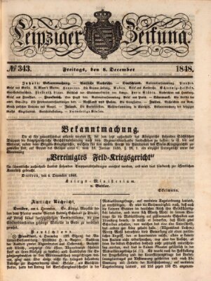 Leipziger Zeitung Freitag 8. Dezember 1848