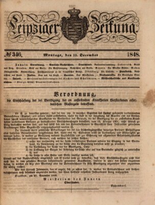 Leipziger Zeitung Montag 11. Dezember 1848