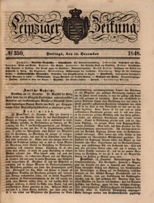 Leipziger Zeitung Freitag 15. Dezember 1848