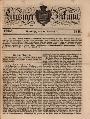 Leipziger Zeitung Montag 18. Dezember 1848