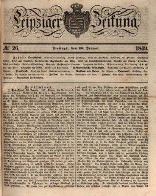 Leipziger Zeitung Freitag 26. Januar 1849