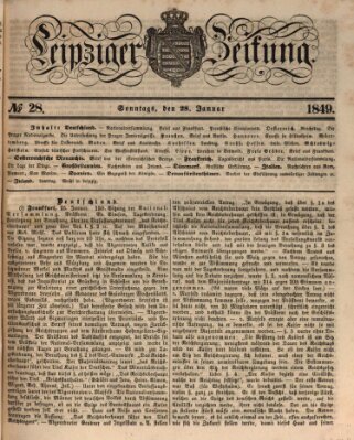 Leipziger Zeitung Sonntag 28. Januar 1849