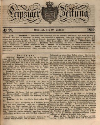 Leipziger Zeitung Montag 29. Januar 1849