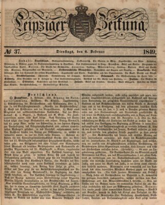 Leipziger Zeitung Dienstag 6. Februar 1849