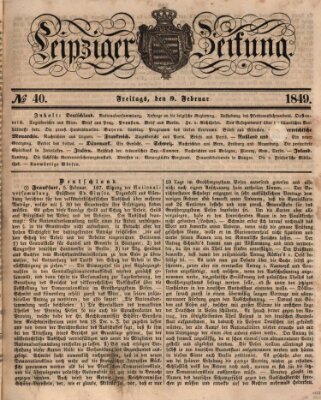 Leipziger Zeitung Freitag 9. Februar 1849