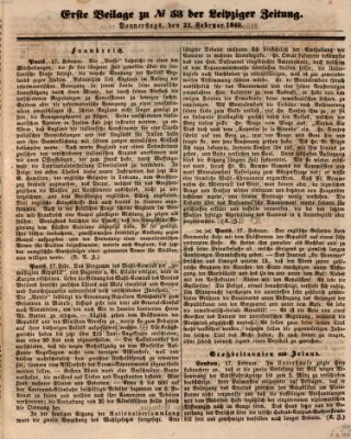 Leipziger Zeitung Donnerstag 22. Februar 1849