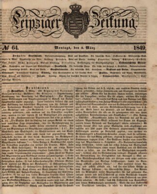 Leipziger Zeitung Montag 5. März 1849