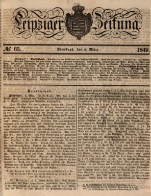 Leipziger Zeitung Dienstag 6. März 1849