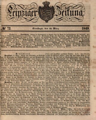 Leipziger Zeitung Dienstag 13. März 1849