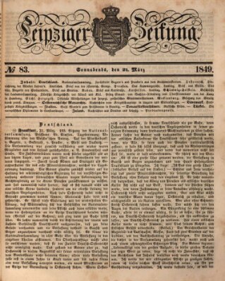 Leipziger Zeitung Samstag 24. März 1849