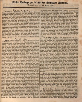 Leipziger Zeitung Samstag 24. März 1849