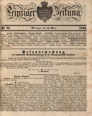 Leipziger Zeitung Montag 26. März 1849